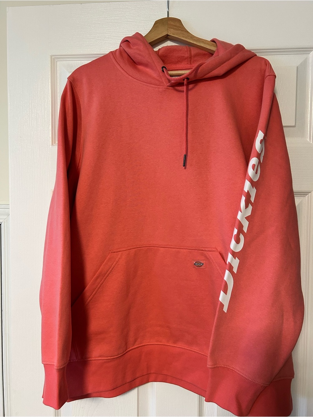 Dickies Coral Crewneck Hoodie with Sleeve Logo